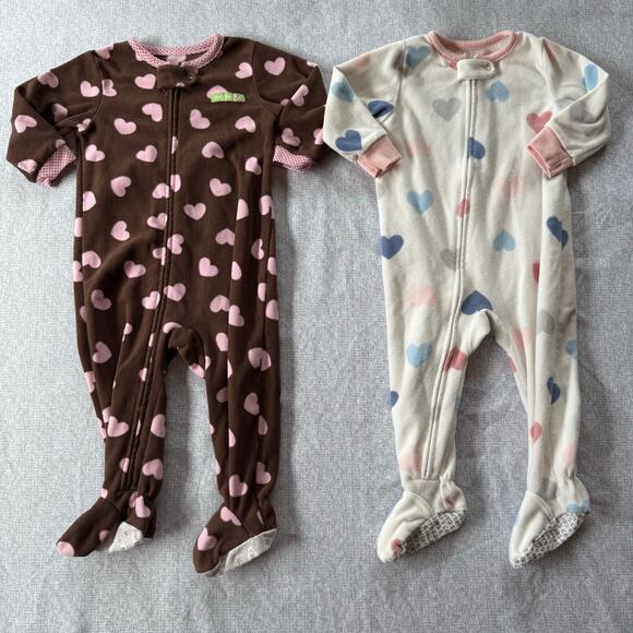 12 Month Footed Fleece Sleepers - Picture 2 of 5